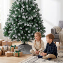 Albero di Natale Artificiale Ø100x180 cm con 700 Rami Ignifughi e Base Pieghevole in Acciaio Verde      