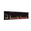 Camino Elettrico da Incasso 50x18x190 cm 1500W Effetto Fiamma Sined Stromboli Nero