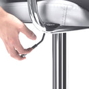 Sgabello con Braccioli Alzata a Gas e Seduta Girevole in Similpelle Vandi Grigio