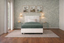 Letto Singolo Contenitore Imbottito Similpelle Bianco BoxMax Testata Square Varie Misure