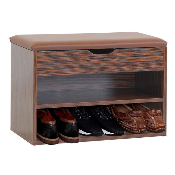 Scarpiera Panca 60x30x42 cm in Legno Melaminico Scuro sconto