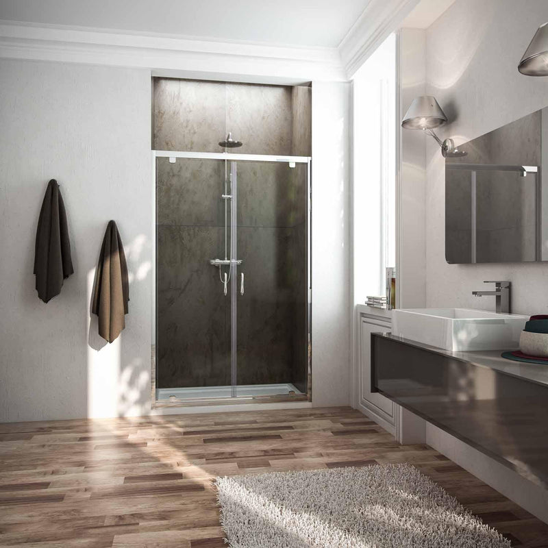 Porta Parete Doccia 2 Ante Battenti In Cristallo H185 Fosterberg Koge