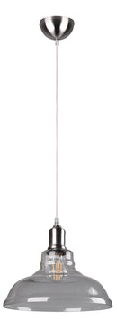 Lampada a Sospensione da Interno Attacco E27 in Metallo Nickel Opaco