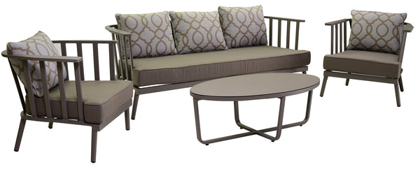 Ensemble de salon de jardin en aluminium Adami Ventura Tortora sconto