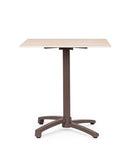 Tavolo da Bar da Giardino 70x70x74h cm in Alluminio e Pietra Sinterizzata Claret Chocos  