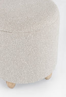 Sgabello Contenitore Ø 36x39,5 cm Zena in Bouclè