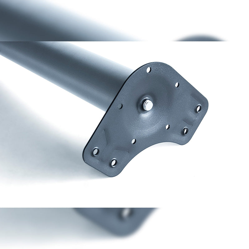 Kit 4 Gambe per Tavolo Regolabili Ø6x83/85 cm in Acciaio Emuca Grigio Metallizzato