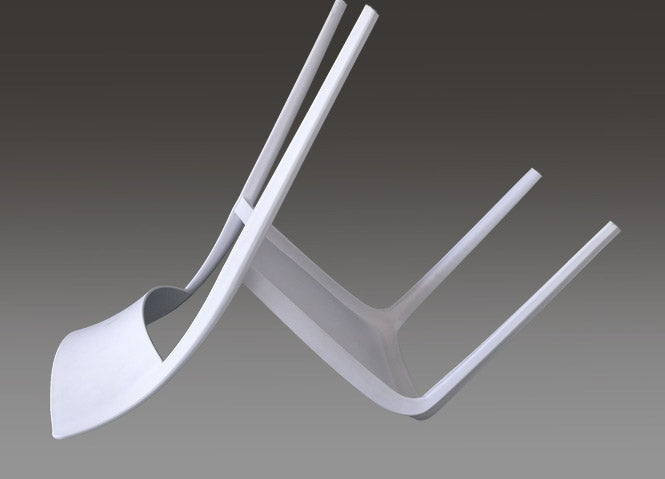 Set 4 Sedie da Giardino in Polipropilene Vandi Bianche