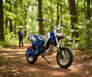 Moto Elettrica per Bambini 24V Ruote Gonfiabili X-Treme Blue Fighter