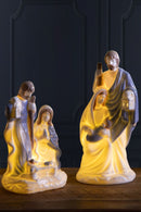 Statuina Natalizia Natività con Led 16,5 cm in Porcellana