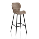 Set 2 Sgabelli 44,5x46x107,5 cm in Similpelle Beige