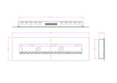 Camino Elettrico da Parete 55x182,2x14 cm Effetto Fiamma 1500W Elit