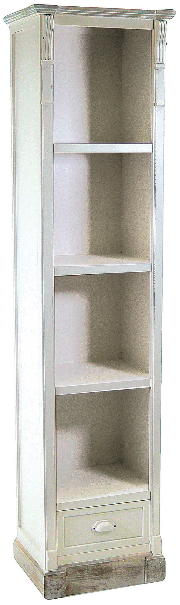 sconto Meuble bibliothèque 4 étagères 1 tiroir en bois de Provence