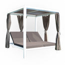 Gazebo Letto Timbuktu 212x149x195 h cm in Alluminio Bianco