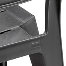 Set 6 Sedie da Giardino Keter Julie 61,5x58,5x79 cm Effetto Legno Grafite 