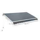 Telo di Ricambio per Tenda Parasole Retrattile 4x3 m in Poliestere Anti UV 50+ Grigio      