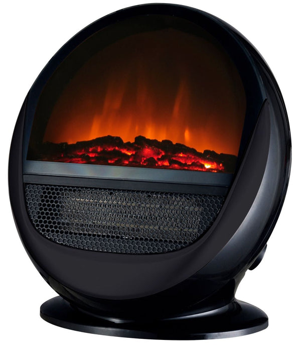 acquista Poêle Electrique Sol Effet Flamme 1500W Chemin'Arte Pop Fire Noir