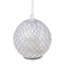 Set 6 Palle di Natale da Appendere Ø 10 cm in Vetro e Plastica