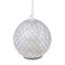 Set 6 Palle di Natale da Appendere Ø 10 cm in Vetro e Plastica