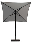 Ombrellone da Giardino 2x2 m Palo Ø38 mm in Alluminio Tessuto Dralon Acrilico Border Bianco