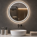 Specchio Rotondo Ø60cm LED a 3 Colori Dimmerabile Accensione Touch      