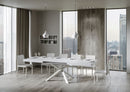 Tavolo Allungabile 180-284x90x77 cm Volantis Bianco Frassino Telaio Bianco 