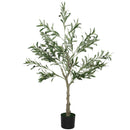 Pianta Artificiale di Ulivo 120 H cm con 450 Foglie e 20 Olive Vaso Incluso  