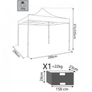 Gazebo Holiday 3x3 m in Acciaio Verde