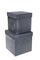 Lot de 2 boîtes carrées en velours H 265 cm