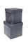 Lot de 2 boîtes carrées en velours H 265 cm