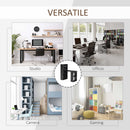 Scrivania da Ufficio 6 Ripiani Laterali 120x55x120 cm in Legno Nero