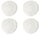 Set de 4 Sous-Assiettes Ø31 cm en Porcelaine Allluminique Kaleidos Aluxina Miami Bianchi