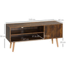 Mobile Porta TV fino a 55" 110x40x50 cm con Vano Aperto e Armadietto in Legno Marrone