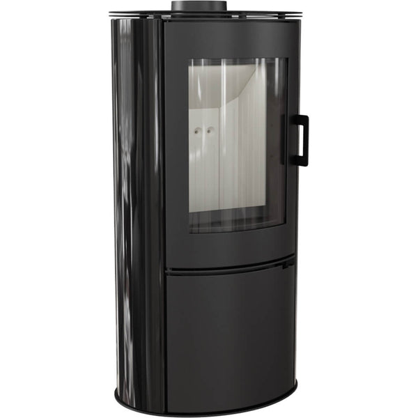 Poêle à bois 5.5/10.5KW carrelé en acier noir Flig Paramount prezzo