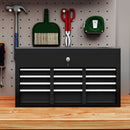 Cassetta per Attrezzi 6 Cassetti con Serratura 60x26x34 cm in Acciaio Nero