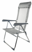 Sedia Sdraio Reclinabile Pieghevole Soriani Camaiore Grigia