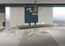 Tavolo Allungabile 200-304x90x77 cm Volantis Premium Tortora Telaio Bianco 