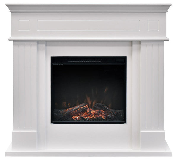 Cheminée Electrique Sol Effet Flamme 1500W Dalya Blanc sconto