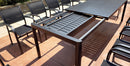 Tavolo da Giardino Allungabile 160/240x100x75 cm in Alluminio Grigio Antracite