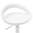 Sgabello con Alzata a Gas e Seduta Girevole in Abs Vandi Bianco