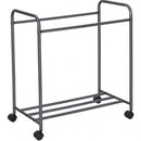 Carrello Portabiancheria 77x41x81,5 cm 3 Sacchi in Acciaio Grigio