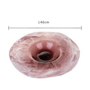 Ciotola Decorativa Ø 40 cm in Vetro Bianco Malva