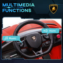 Macchina Elettrica per Bambini 12V con Licenza Lamborghini Aventador SVJ Roadster Rosso