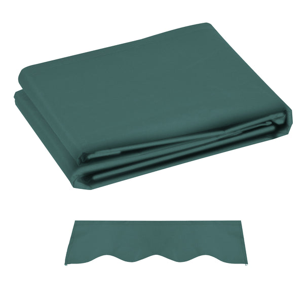 acquista Telo di Ricambio per Tenda Parasole Retrattile 3x2,5 m in Poliestere Anti UV 50+ Verde