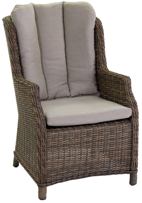 sconto Fauteuil de jardin en polyrotin gris Adami Baltimora