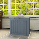 Baule da Giardino Impermeabile 56x41x50 cm con Maniglie in PP Grigio Chiaro      