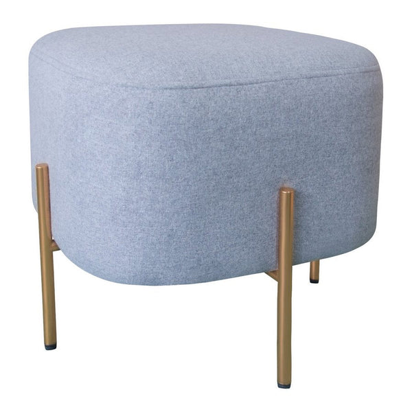 Pouf Poggiapiedi 41x41x41 cm in Tessuto Kate Grigio Scuro acquista