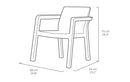 Set Tavolino e 2 Poltrone da Giardino Keter Emily Balcony Antracite