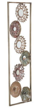 Pannello Gliss 31x2,5x90 cm in Ferro Oro e Rosso