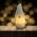 Lampada Gnomo Babbo Natale 15x15x45 cm in Poliestere Bianco